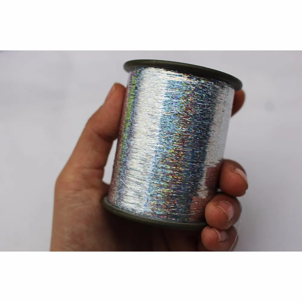 Tigofly 1 Spool 7000m 0.3mm Flashabou Holographic Tinsel Laser Flat Mylar Tinsel Sparkle Crystal Flash Trout Fly Tying Materials