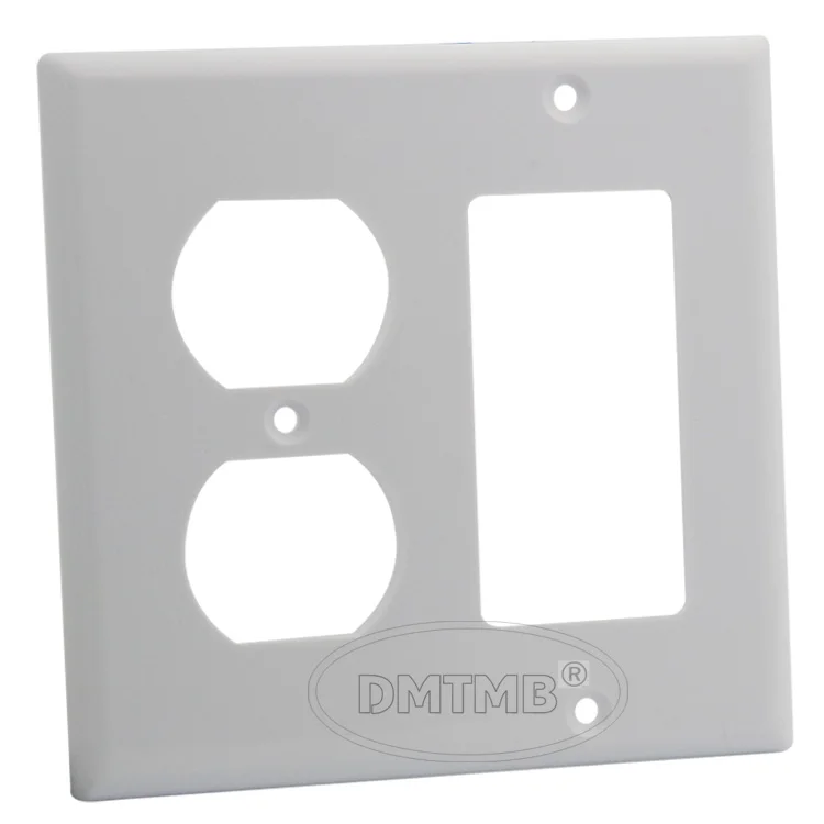 

2 gang face plate with power hole