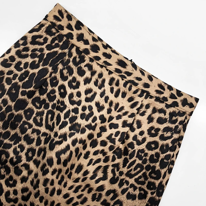 Высокая Талия леопардовая юбка Для женщин 2018 Мода осень-зима Юбки-карандаши
