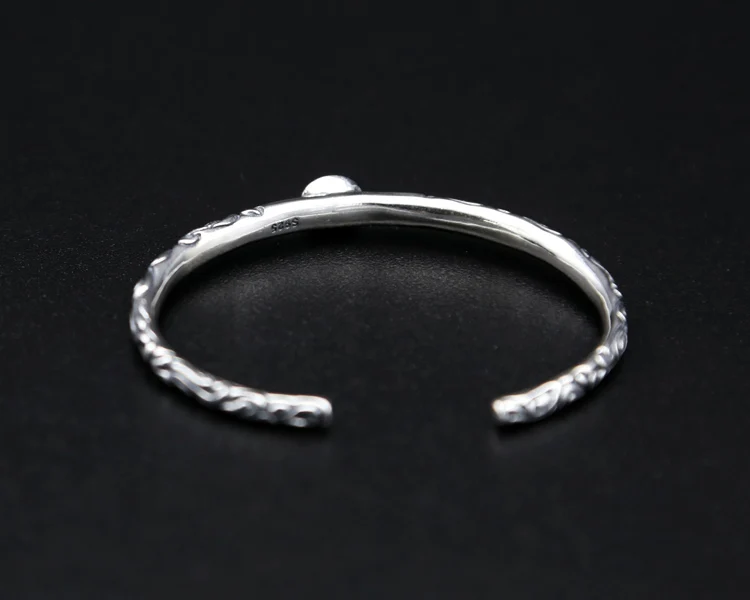 Браслет из серебра 100% пробы с бирюзовым камнем|cuff bangle|women cuffsilver bangles women |