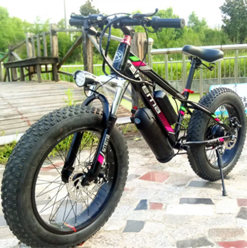 Фэтбайк электрический велосипед колеса 20 дюймов сноуполе Интеллектуальная
