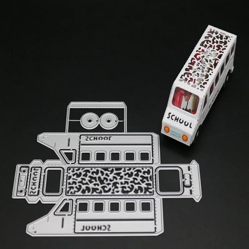 Glita Creatif 1 шт. в форме автобуса металлическая резка Скрапбукинг для изготовления