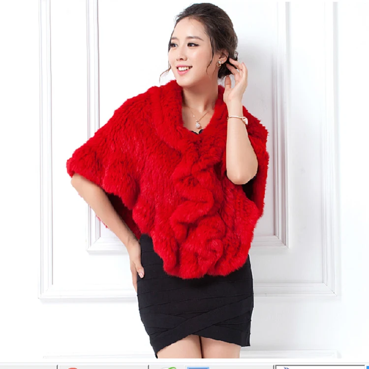 Бесплатная доставка * Лидер продаж 100% Шаль из натурального кроличьего меха