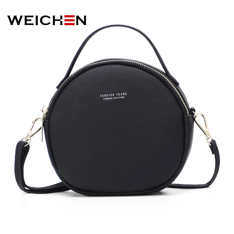 WEICHEN новая сумка и кошельки круговой дизайн для женщин кожаная через плечо