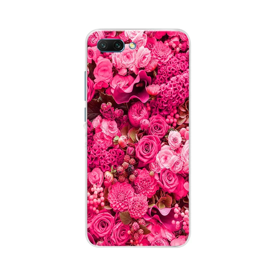 Фиолетовый Для huawei Honor 10 чехол силиконовый чехол 5,8" мягкие Мультяшные из ТПУ чехол для Honor 10 Coque бампер Funda Capa на Honor 10 чехол для телефона s - Цвет: Фиолетовый