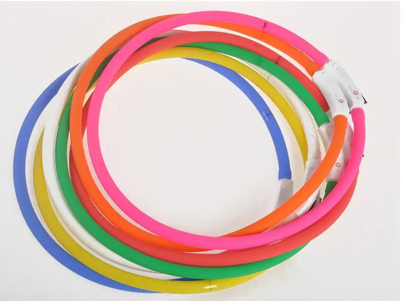 Крой USB зарядка кинологический Ошейник светодиодный напольный световой зарядное