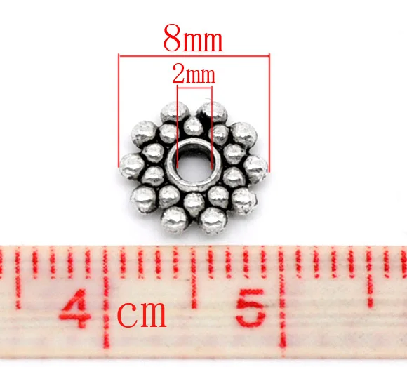 Doreen Box hot 100 шт снежинки прокладки бусины фурнитура 8 мм диаметр. (B00817)|spacer beads|snowflake