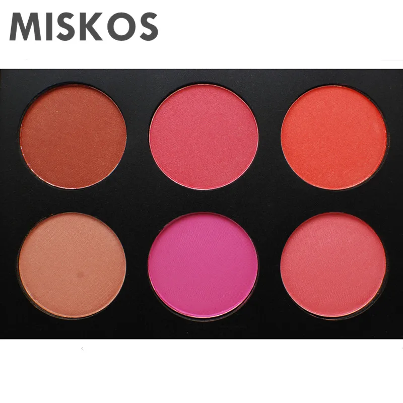 MISKOS 6 цветные кисти румяна матовый и блестящий Палетка для контурирования лица