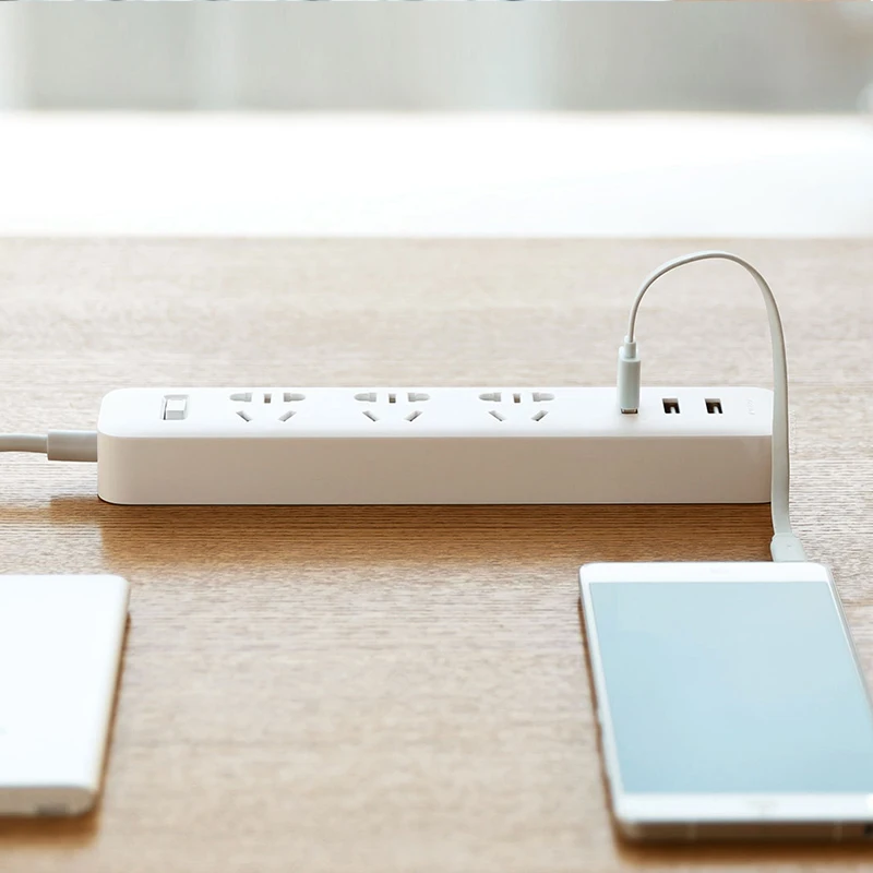 Оригинал Xiao mi jia power Strip 2A Быстрая зарядка 3 USB удлинитель разъем стандартные