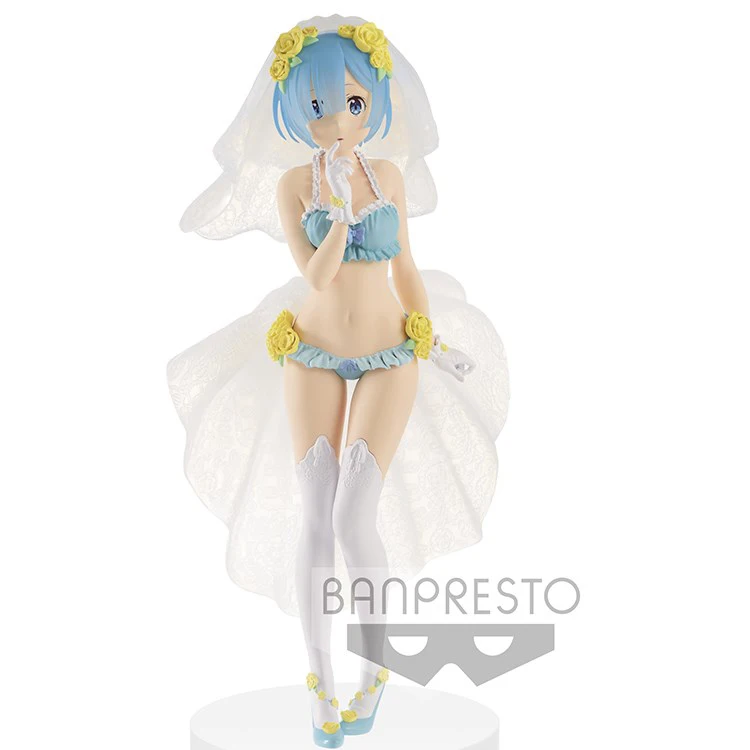 100% оригинальная Коллекционная Фигурка Banpresto EXQ-Свадебный Rem из Re:ZERO-начальная