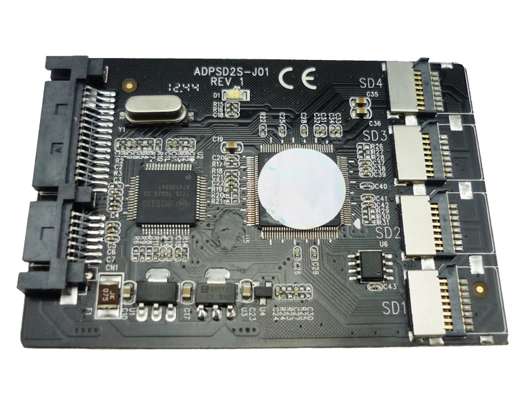 4 порта Micro SD TF карта до 22 Pin SATA адаптер 2 5 ''SATA HDD корпус с RAID 0 мульти конвертер