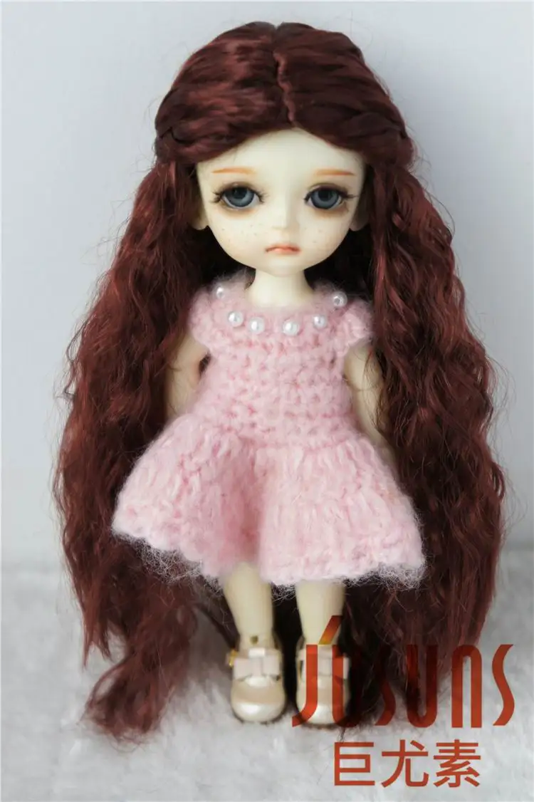 JD119 1/12 1/8 1/6 BJD кукольные парики Длинные Принцесса кудрявый парик Размер 4-5 дюймов 5-6 дюймов 6-7 дюймов синтетический мохеровый парик аксессуары для кукол