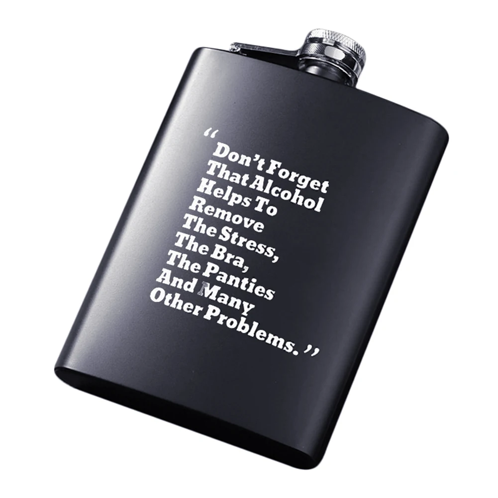 8oz Men Funny Letter Print Stainless Steel Hip Flask Whiskey Alcohol Container Leak Proof Useful | Дом и сад