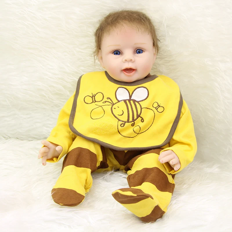Npkdoll Reborn Baby 22 дюймов 55 см возрождается младенцев Bebe Menina de силиконовые Boneca сюрприз