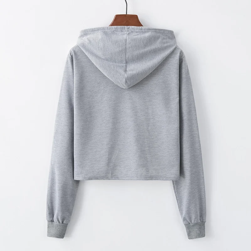 KaiTingu Women Fashion Harajuku Crop Top Hoodies Sweatshirt Casual Long Sleeve Pullover Cute Heart Print For Autumn Winter | Женская