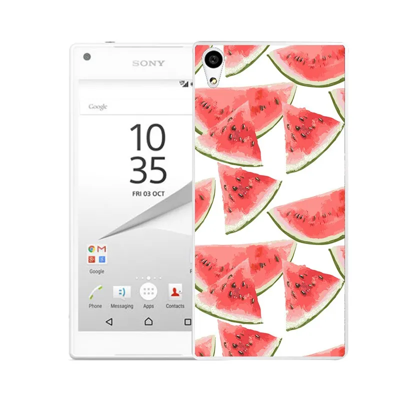 QMSWEI TPU Clear Soft Phone Case For Sony Z3 Z2 Z5 Z4 Watermelon Bear Fish Silicone Cute Cover C3 C4 C5 Free Shipping |