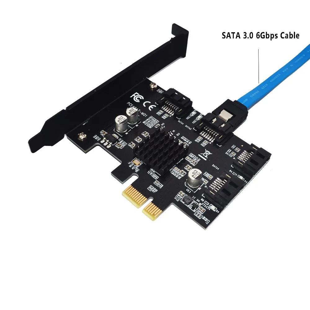 4 порта SATA 6 Гбит/с PCI Express плата контроллера e к III адаптер/конвертер с теплоотводом