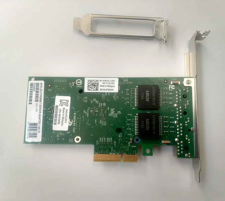 Адаптер для гигабитного сервера Ethernet E1G44HT 82580EB 1000 м PCI Express сетевая карта с
