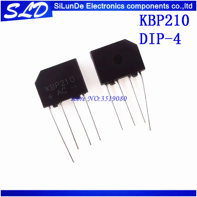 

Free Shipping 50pcs/lot 1000V 2A DIP KBP210 KBP210G new and original in stock