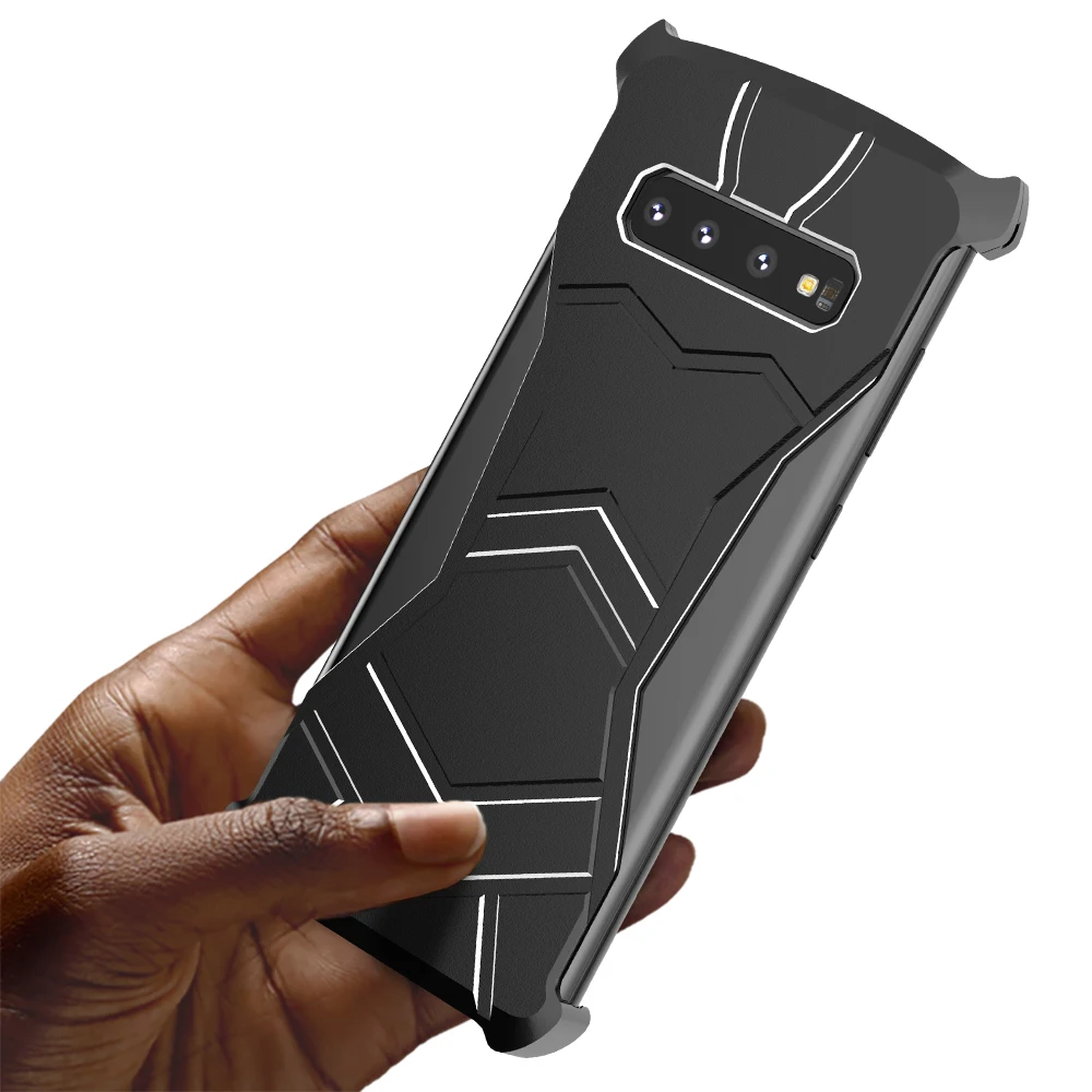 Черный сковорода Алюминий металлический чехол для телефона Galaxy S10 плюс магнитное
