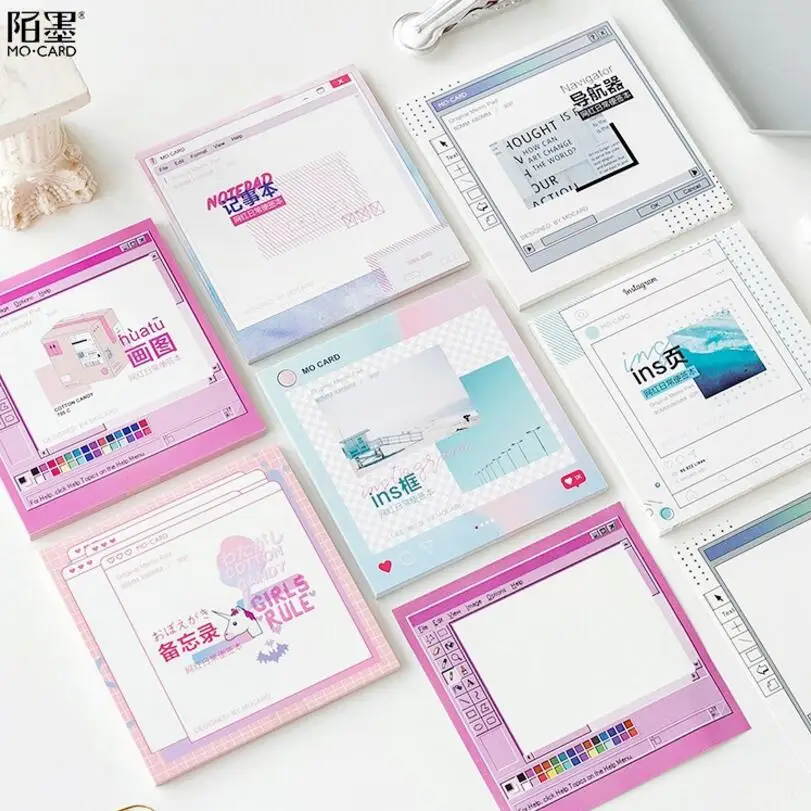 30 шт. в упаковке цветочный кофе кот девочка зеленые растения мини блокнот N Times Sticky