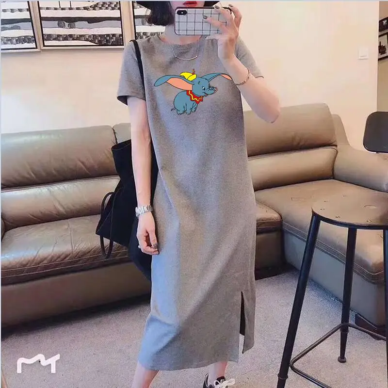 Горячая Распродажа 2019 летнее платье женский с коротким рукавом милым принтом