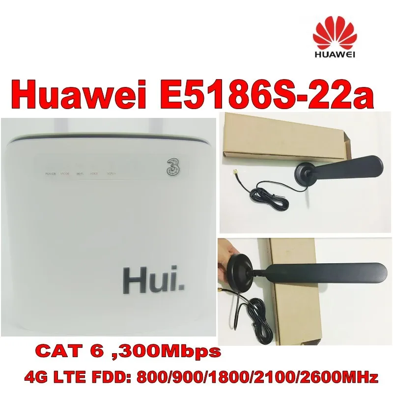 Разблокированный беспроводной маршрутизатор cat6, 300 Мбит/с, Huawei e5186, 4g, LTE, 4g, Wi-Fi, ключ, Мобильная точка доступа с антенной