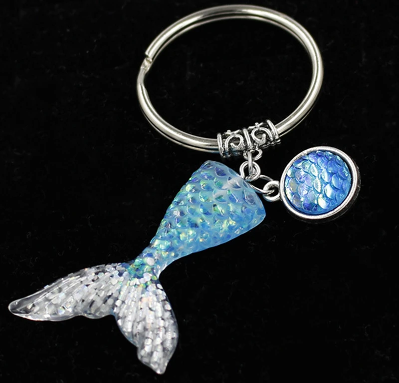 Mermaid Key Chains Glitter Sequins Keychain Keyring Pendants For Women Bags Car Phone Accessories Wedding Party Mom Gifts | Украшения и