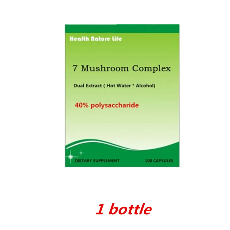 1 bottle Гриб комплекс Чага Cordyceps Reishi Лев грива Maitake турция хвост Shiitake x 100 шт - Цвет: 1 bottle