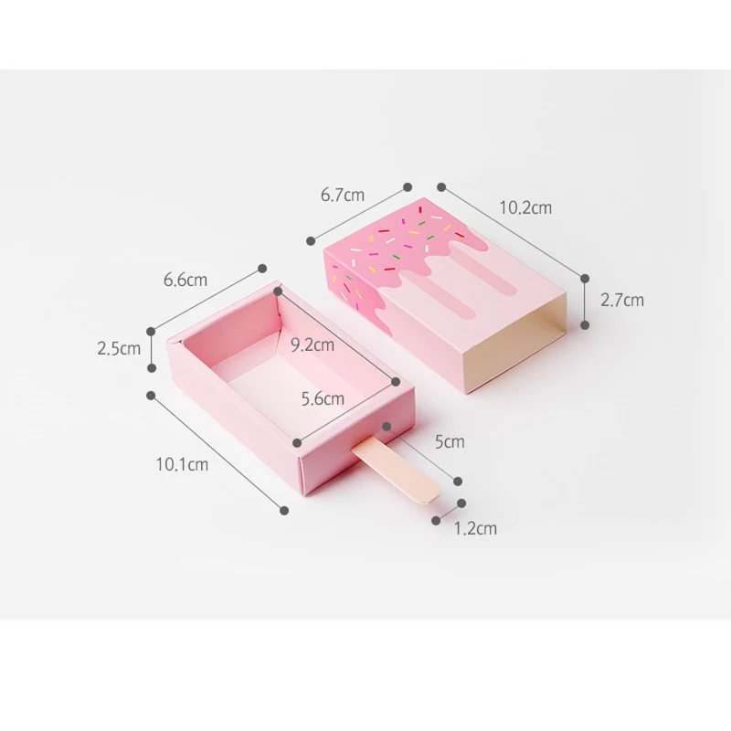 2 шт. подарочные коробки для конфет в форме мороженого детская вечеринка коробка
