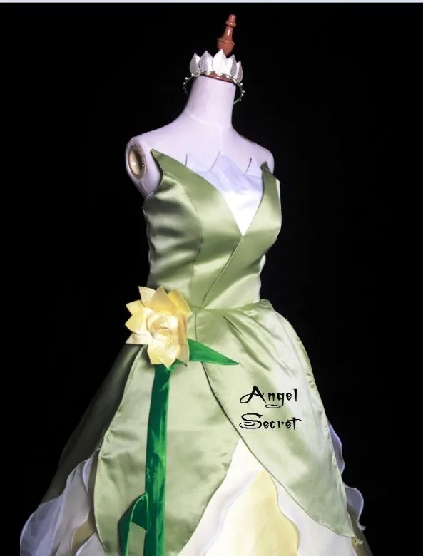 P123 платье для костюмированной вечеринки костюм принцессы и лягушка тианы обувь