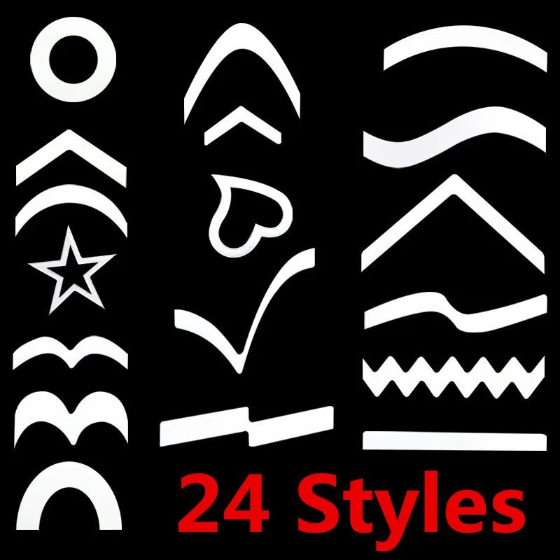 Форма руководство наклейки 48 штук Советы Дизайн Наклейка Французский маникюр