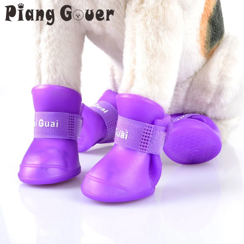Обувь для домашних животных S/M/L маленькая Водонепроницаемая Резиновая собак|dog