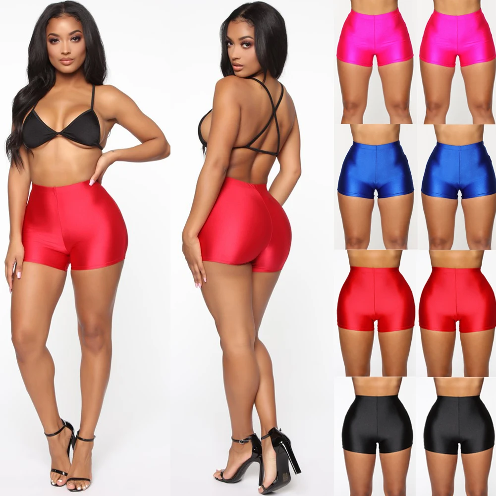 Women's Summer Sport Fitness Bike Shorts Soft Stretch Leggings Cotton Spandex Workout Yoga Jogger Shorts Tracksuit Outfit