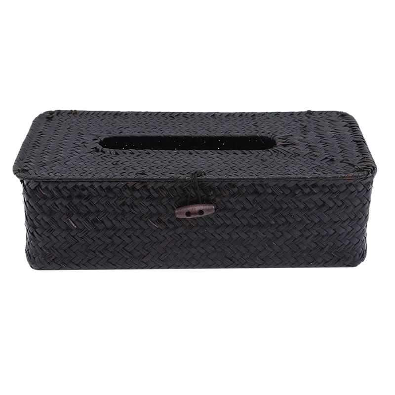 Pastoral Style Rectangular Straw Tissue Box Napkin Holder Paper Storage Holders Car Boxes |