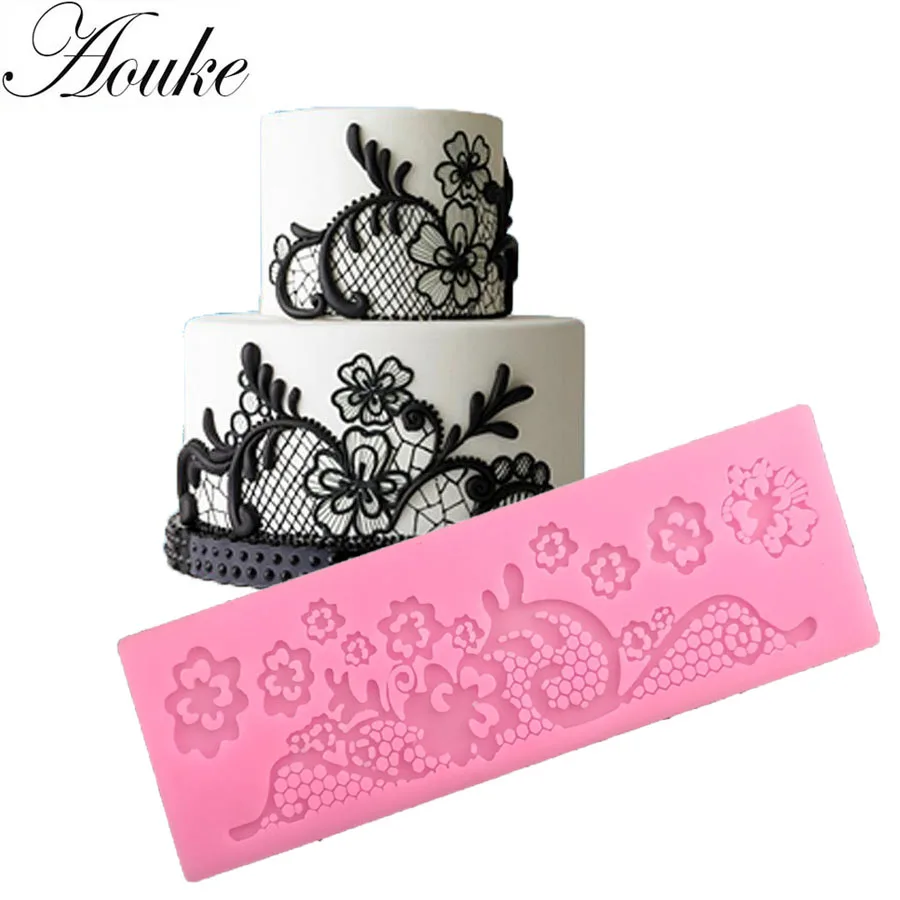 Силиконовые формы для торта в форме цветов кружевные украшения кексов тортов