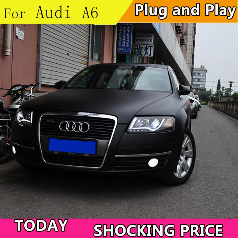 Doxa автомобильный стайлинг фары в сборе 1999 2004 для AUDI A6 douleu Angel Eye светодиодный DRL