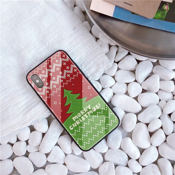 Заказной чехол из закаленного стекла для телефона iPhone XS 11 Pro MAX XR Рождество DIY чехол для iPhone 7 для телефона 8X6 s Plus зимний чехол - Цвет: 5287