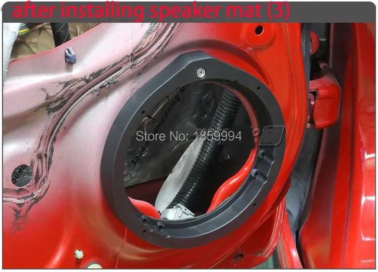 

car audio Door Stereo Speaker mat Wire Adapter plugs Ring 6.5" inch Silica Gel Waterproof Cover Sound Insulation for honda