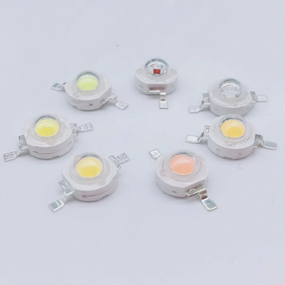 50 шт./лот светодиодные чипы высокой мощности 1 Вт 3 5 Белый Синий Зеленый Желтый
