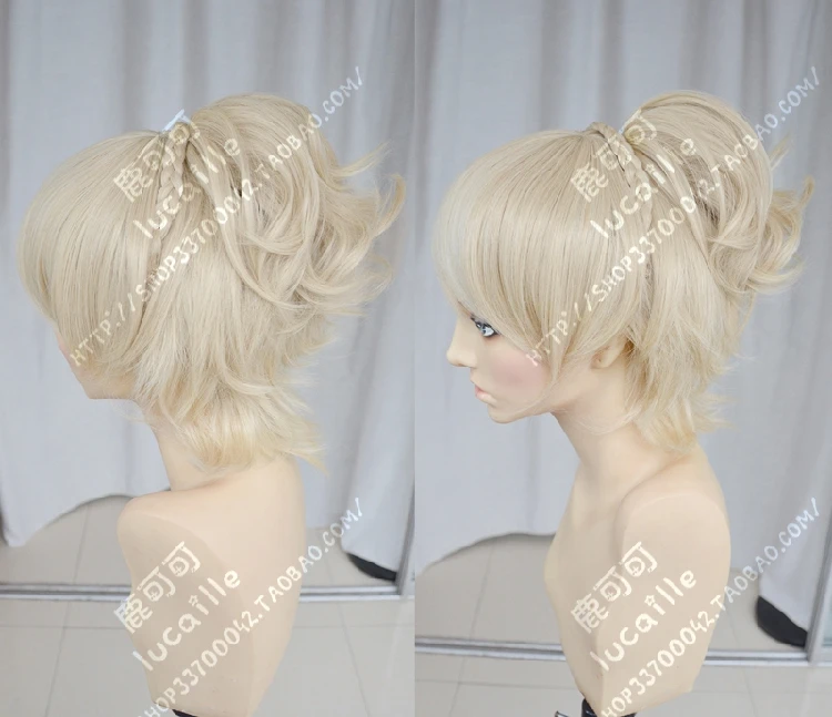 Фото Новое поступление FF15 XV Lunafreya Nox Fleuret принцесса Луна Плетеный термостойкий косплей костюм парик + трек + Кепка №5