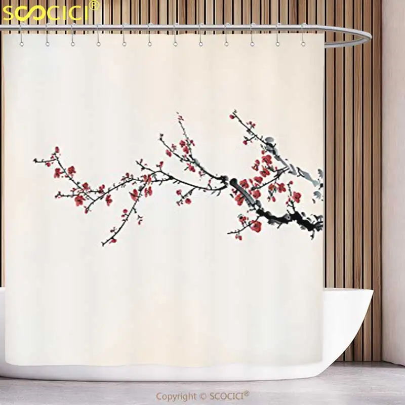 Водонепроницаемая занавеска для душа Акварельные Цветы декоративная коллекция