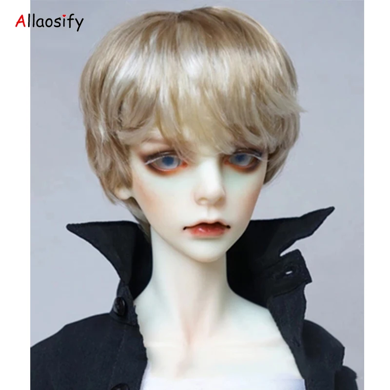 Волосы Allaosify Bjd 1/3 1/4 1/6 кукла BJD высокотемпературные для мальчиков золотые