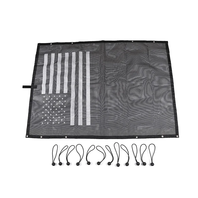 Black Flag BAWA автомобильный чехол для Jeep Wrangler TJ 1997-2006 ПВХ солнцезащитный козырек на крыше сетка УФ Защита аксессуары для Wrangler tj 4 двери - Название цвета: Black Flag