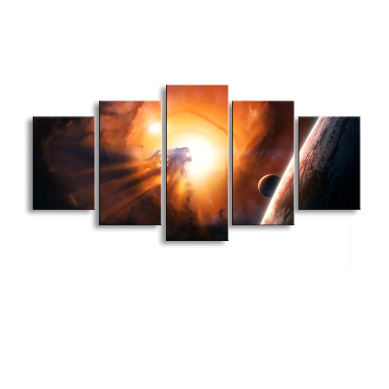 5 pieces high-definition print Nebula canvas oil painting poster and wall art living room picture XY-018 | Дом и сад
