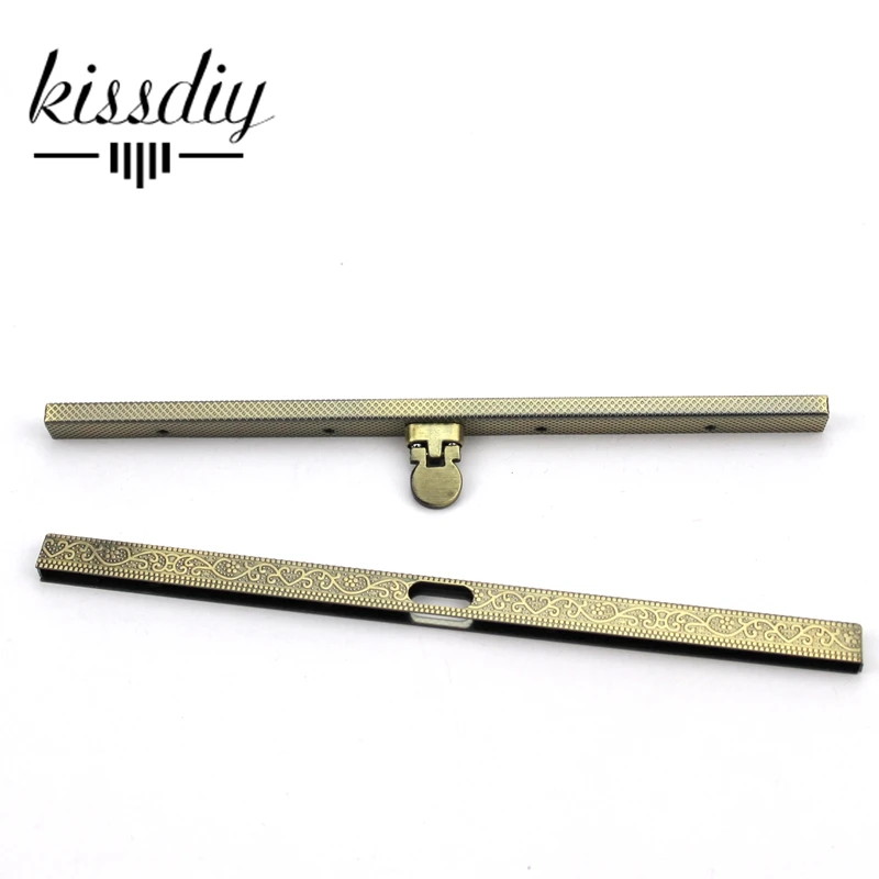 30 шт 19 см Античная бронзовая металлическая рамка для кошелька гладкая и тисненая