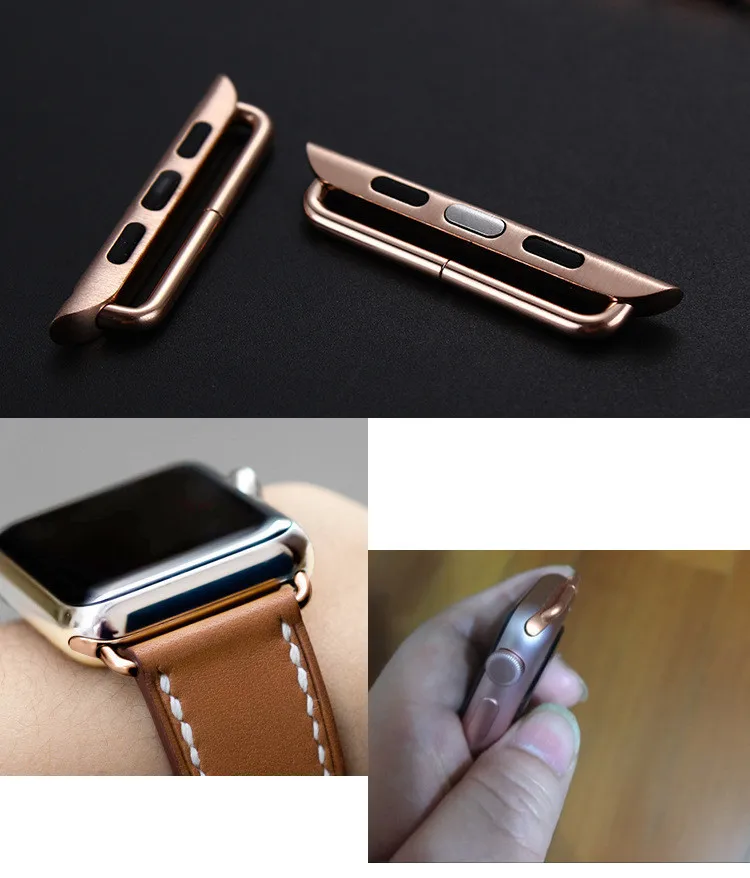Разъем адаптера для Apple Watch 5 4 группа 44 мм 40 мм iwatch 3 группа 42 мм 38 мм застежка из нержавеющей стали адаптер Аксессуары