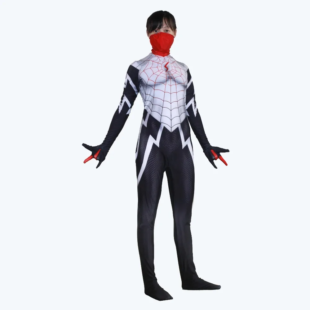 Костюмы для косплея Хеллоуин-святых всех святых масках Женщина-паук комбинезон