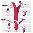 Водонепроницаемый Вибратор Кролик, массажер точки G, многоскоростная секс-игрушка для взрослых, силиконовый двойной мотор для женщин, двойной