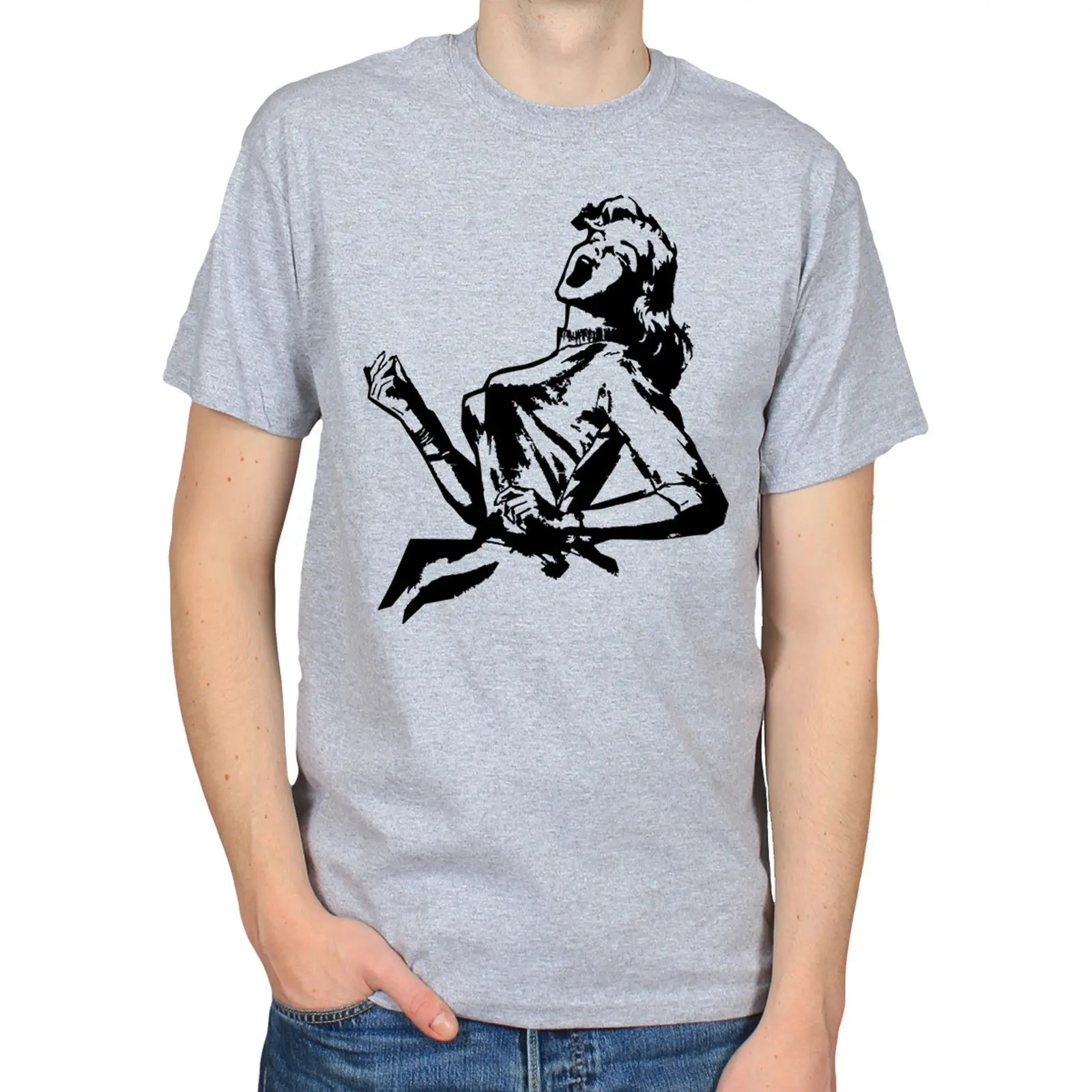 Stoned 50's Pin Up Laughing Beauty High Vintage Retro T-Shirt Gildan | Мужская одежда